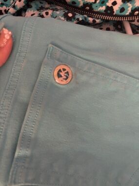 Michael Kors Light Turquoise Shorts with Logo Detail